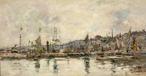 Eugène Louis Boudin - Honfleur - The harbour
