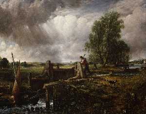 John Constable Reeve - A Boat passing a Lock
