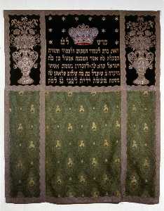 Danish Unknown Goldsmith - Torah ark curtain