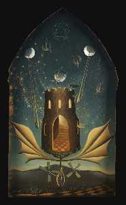  Museum Art Reproductions Icon (open), 1945 by Remedios Varo (1865-1911, Spain) | WahooArt.com