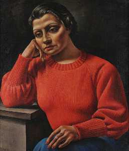 Delesio Antonio Berni - Woman in Red Sweater