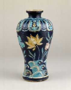 Danish Unknown Goldsmith - Fahua Meiping with Floral Design