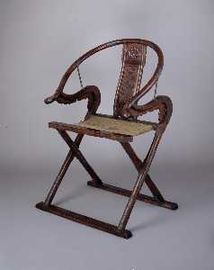 Danish Unknown Goldsmith - Folding wooden chair
