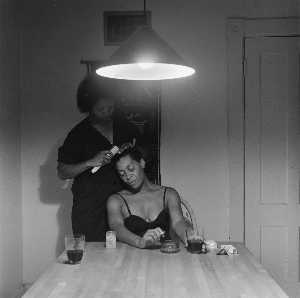Carrie Mae Weems - Untitled (Woman brushing hair)
