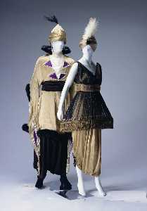 Paul Poiret - Party Costume [Left]\nParty Costume [Right]