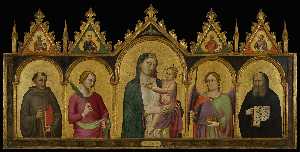 Bernardo Daddi - Madonna and Child with Saints