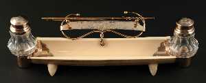 Danish Unknown Goldsmith - Inkstand and pen