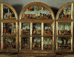 Bernardino Jacopi Butinone - Tabernacle with episodes of the Life and Passion of Christ