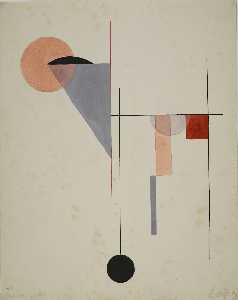 Korona Krause - Untitled (Composition, from the painting class with Wassily Kandinsky)