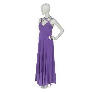 Germaine Émilie Krebs - Evening dress in purple silk crepe