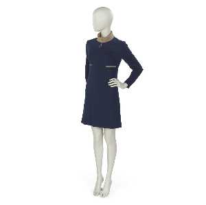 Barbara Mary Quant - Minidress of navy wool jersey