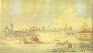 Maxim Vorobiev - View from Yauza on Kremlin in Moscow