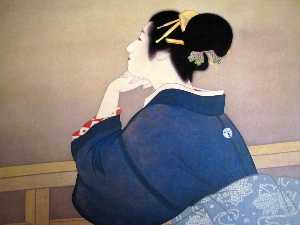 Uemura Shōen - Women Waiting for the Moon to Rise