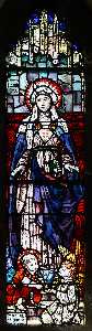 Sarah Purser - Loughrea St. Brendan-s Cathedral Baptistry Window St. Ita